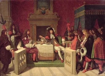 Molière (1622-73) speist mit Ludwig XIV. (1638-1715), 1857